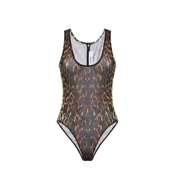 Alex Perry Women Leopard-Print Stretch Mesh Singlet Bodysuit